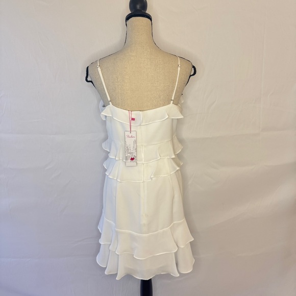NWT Parker Kristie White Ruffle Dress - Picture 7 of 9